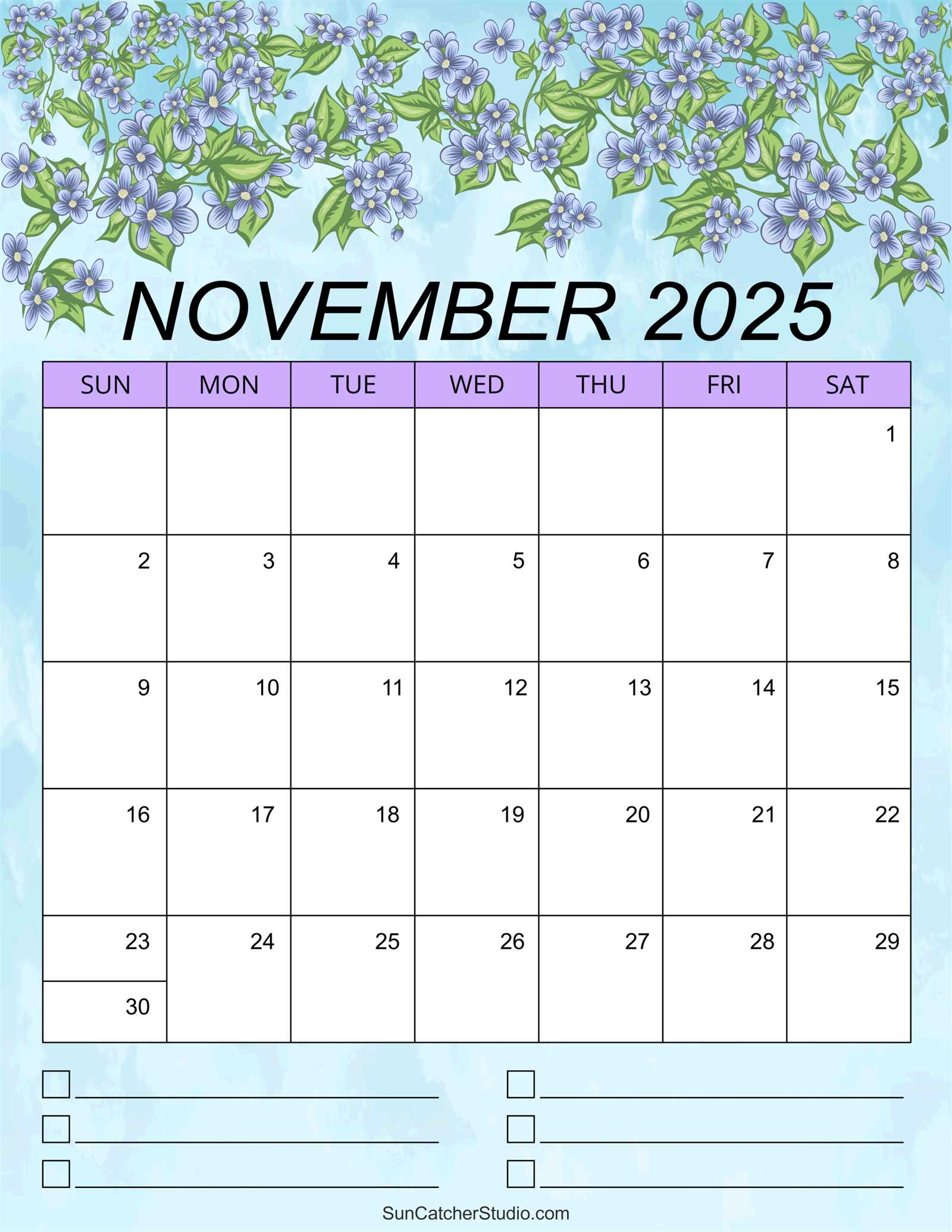 calendar november 2025 template