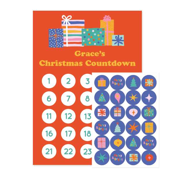 free countdown calendar template