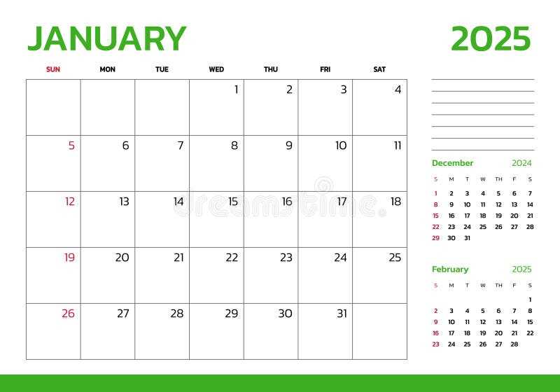 simple calendar template 2026