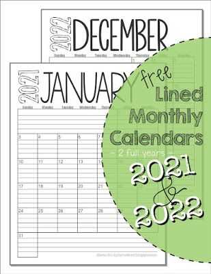 lined calendar template