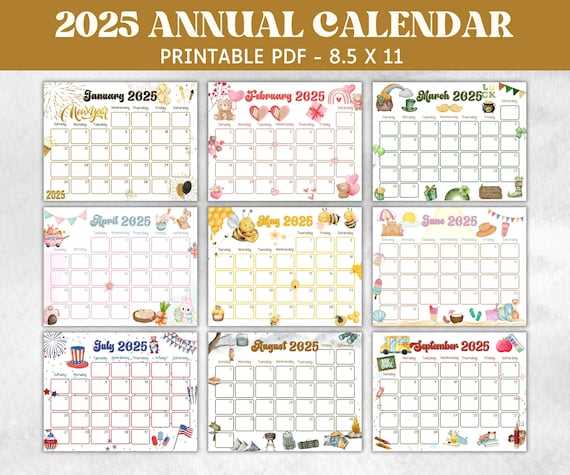 pto calendar template 2025