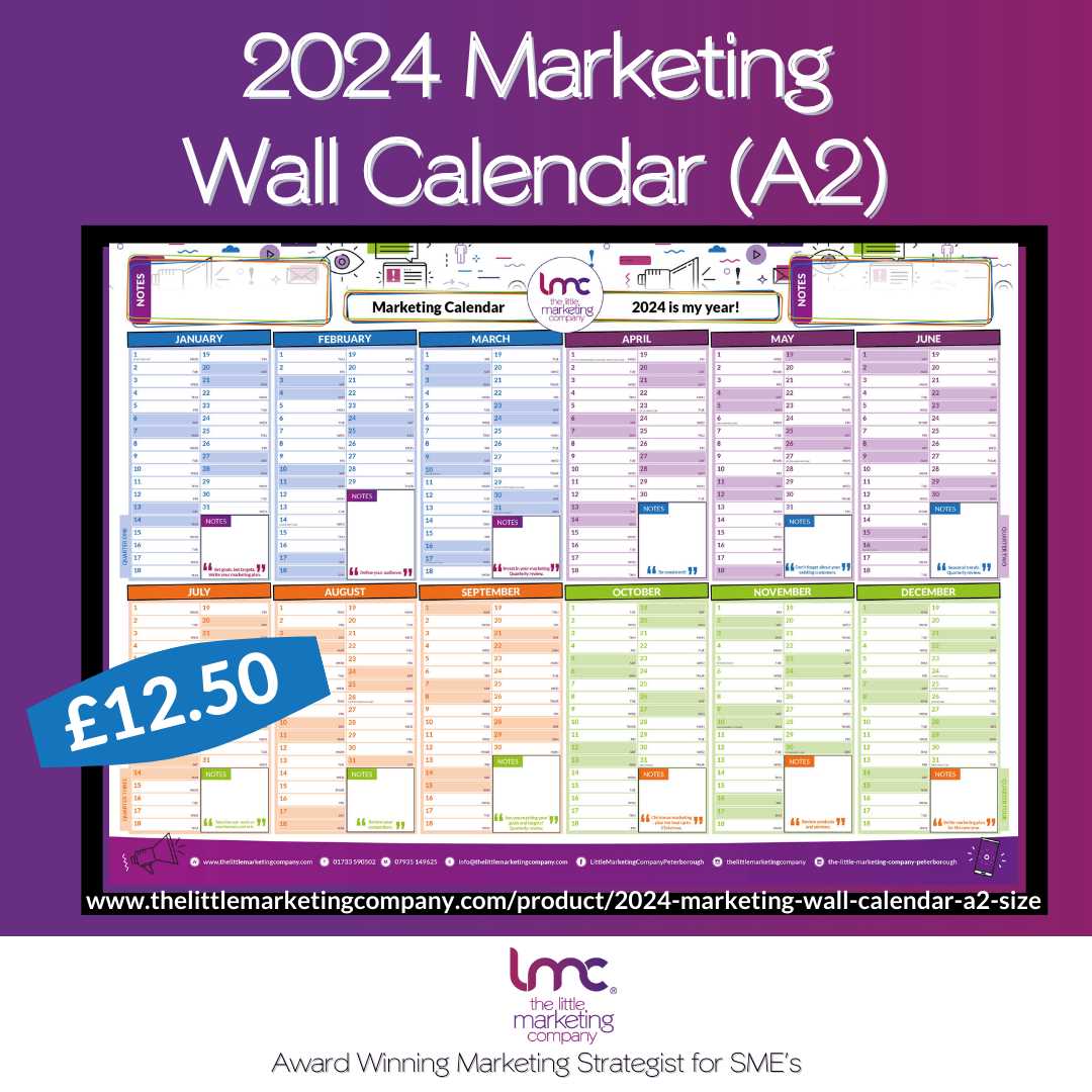 marketing monthly calendar template