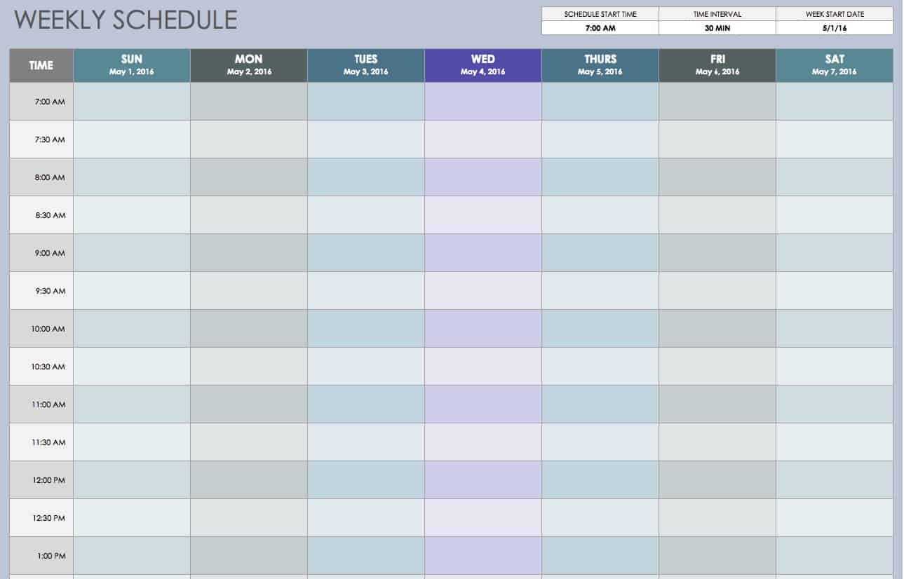 fillable weekly calendar template