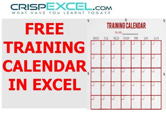 training schedule training calendar template