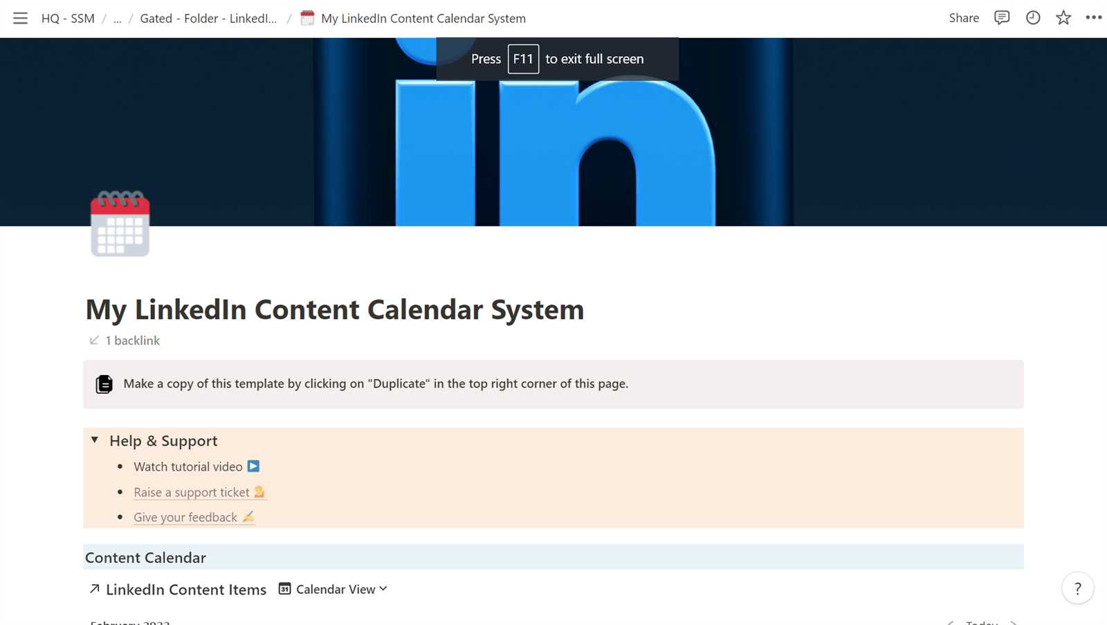 linkedin content calendar template 2026