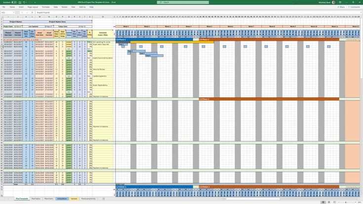 project resource calendar template