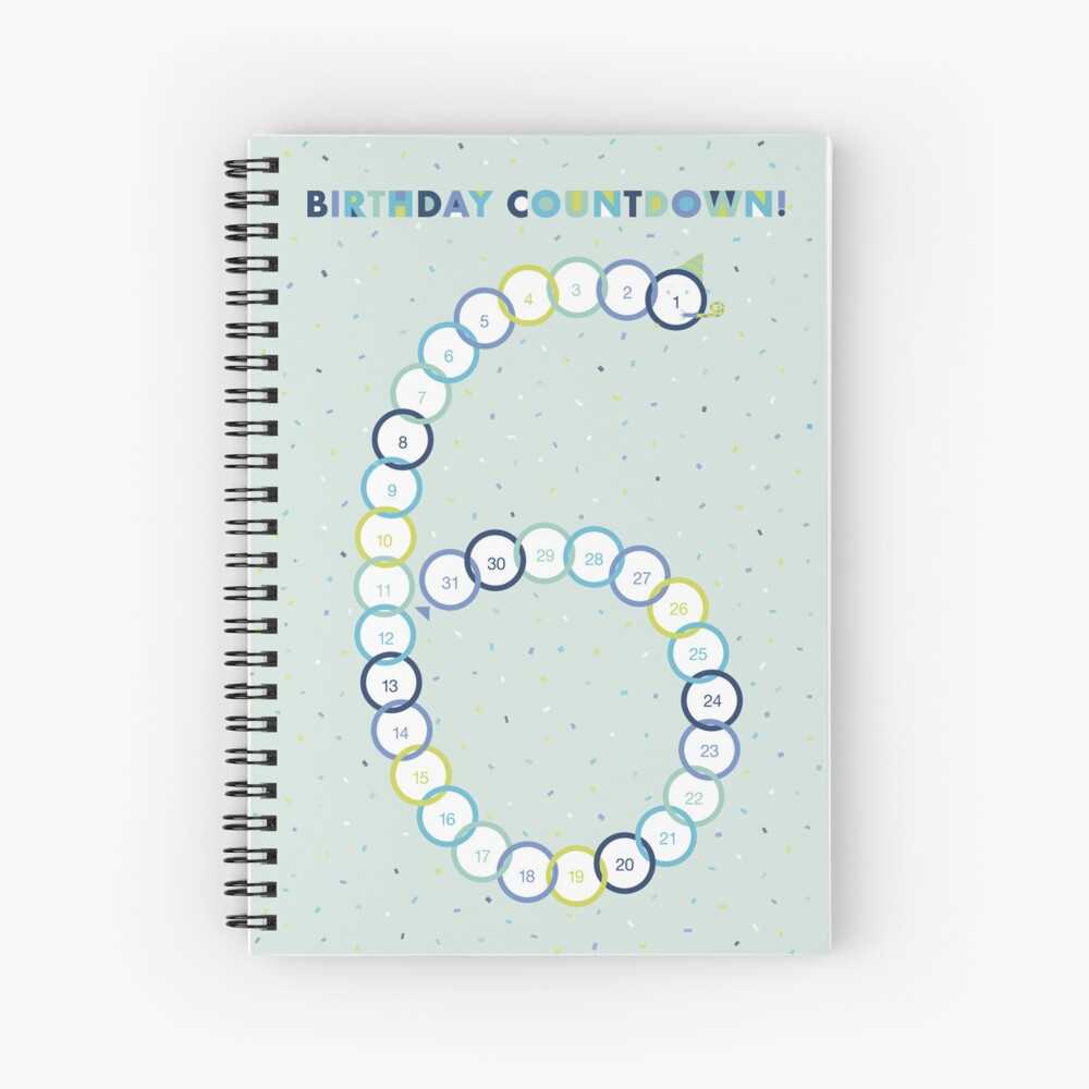 birthday countdown calendar template