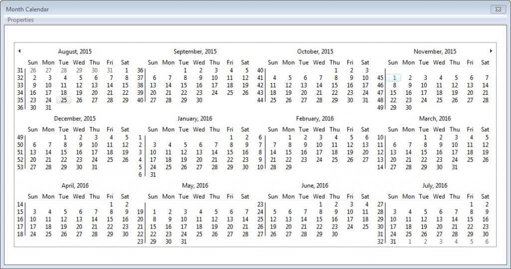 microsoft access calendar form template