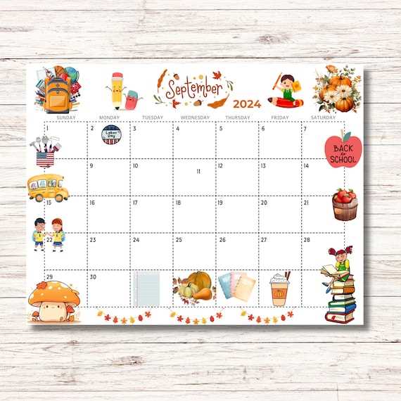sept calendar template