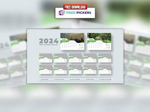 photo calendar template psd