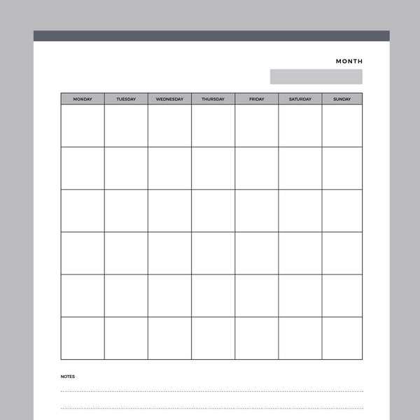 sunday monday calendar template