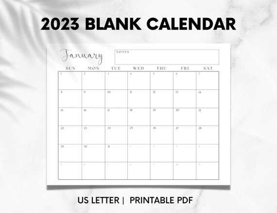 simple calendar template