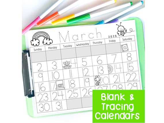 blank march 2025 calendar template