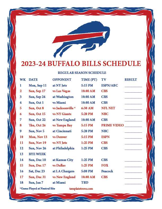 bills calendar template