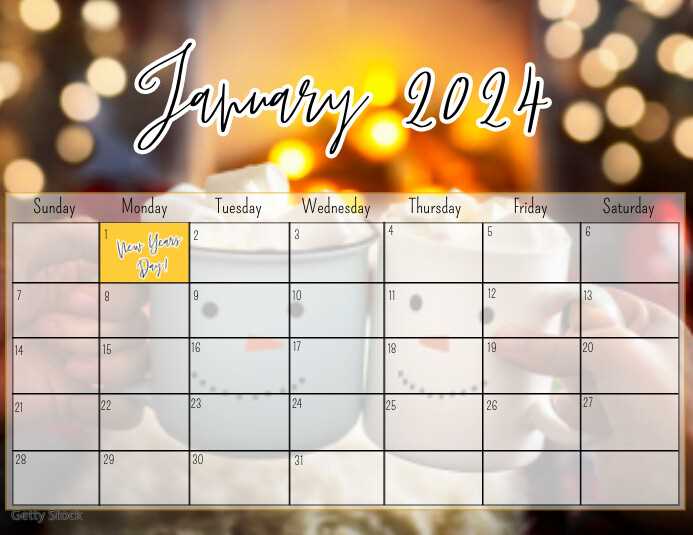 blank january calendar template