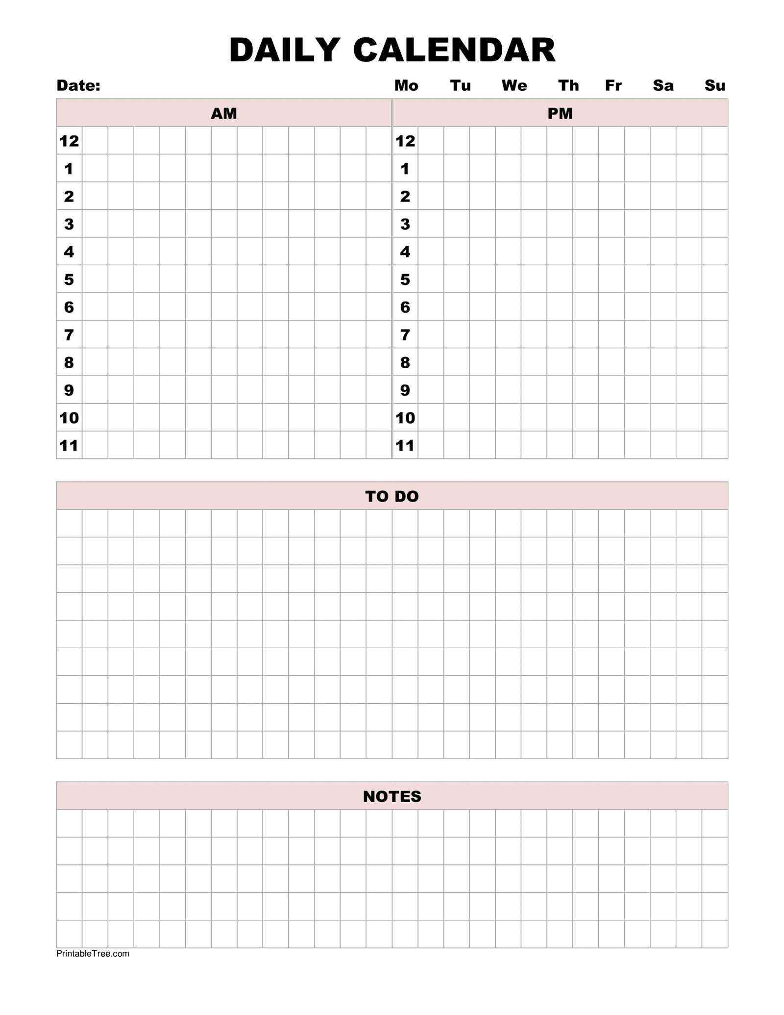 printable pocket calendar template