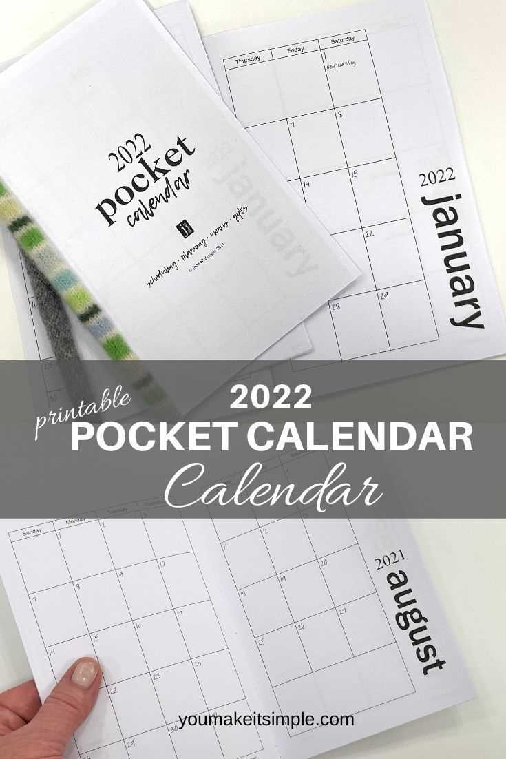 purse calendar template