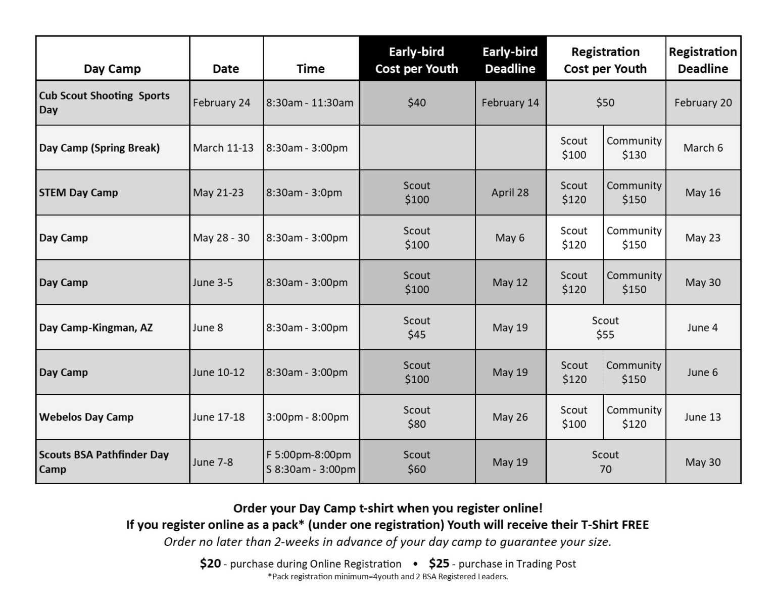 cub scout pack calendar template