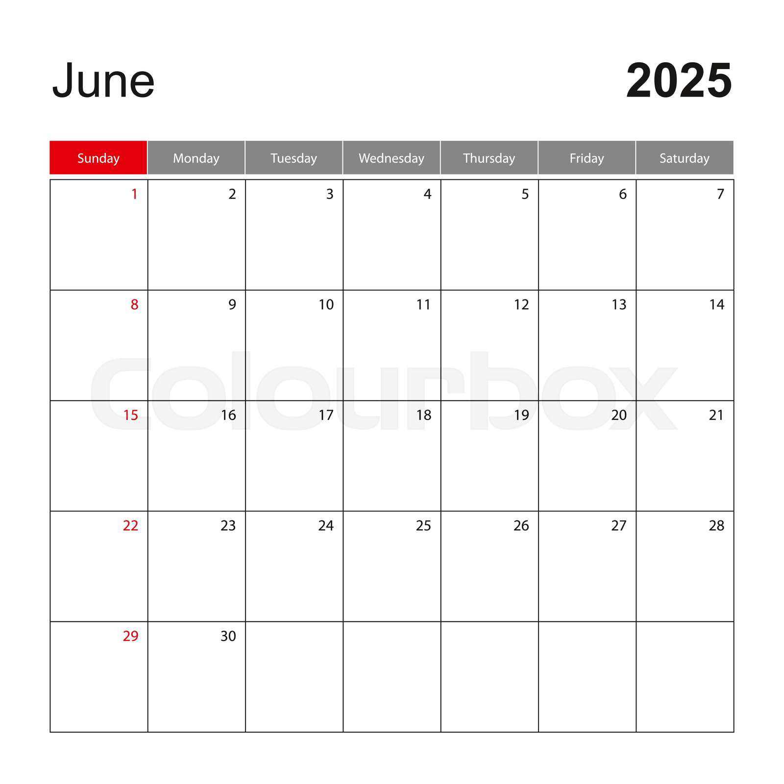 2025 vacation calendar template