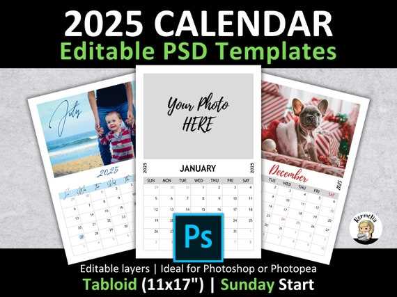 2025 calendar editable template