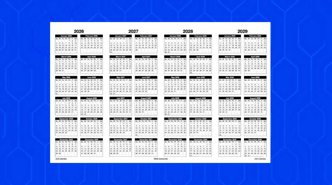 numbers yearly calendar template