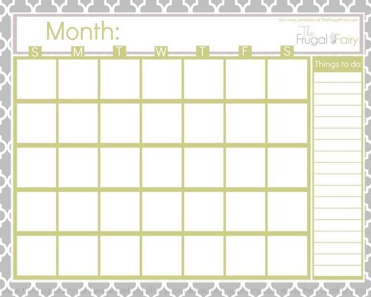 blank calendar template no dates