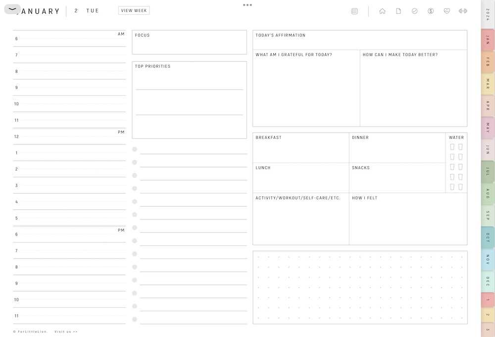 good notes calendar template