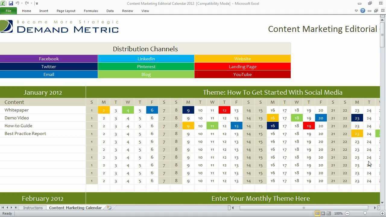 editorial calendar templates