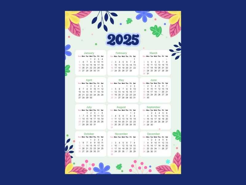 fall 2025 calendar template