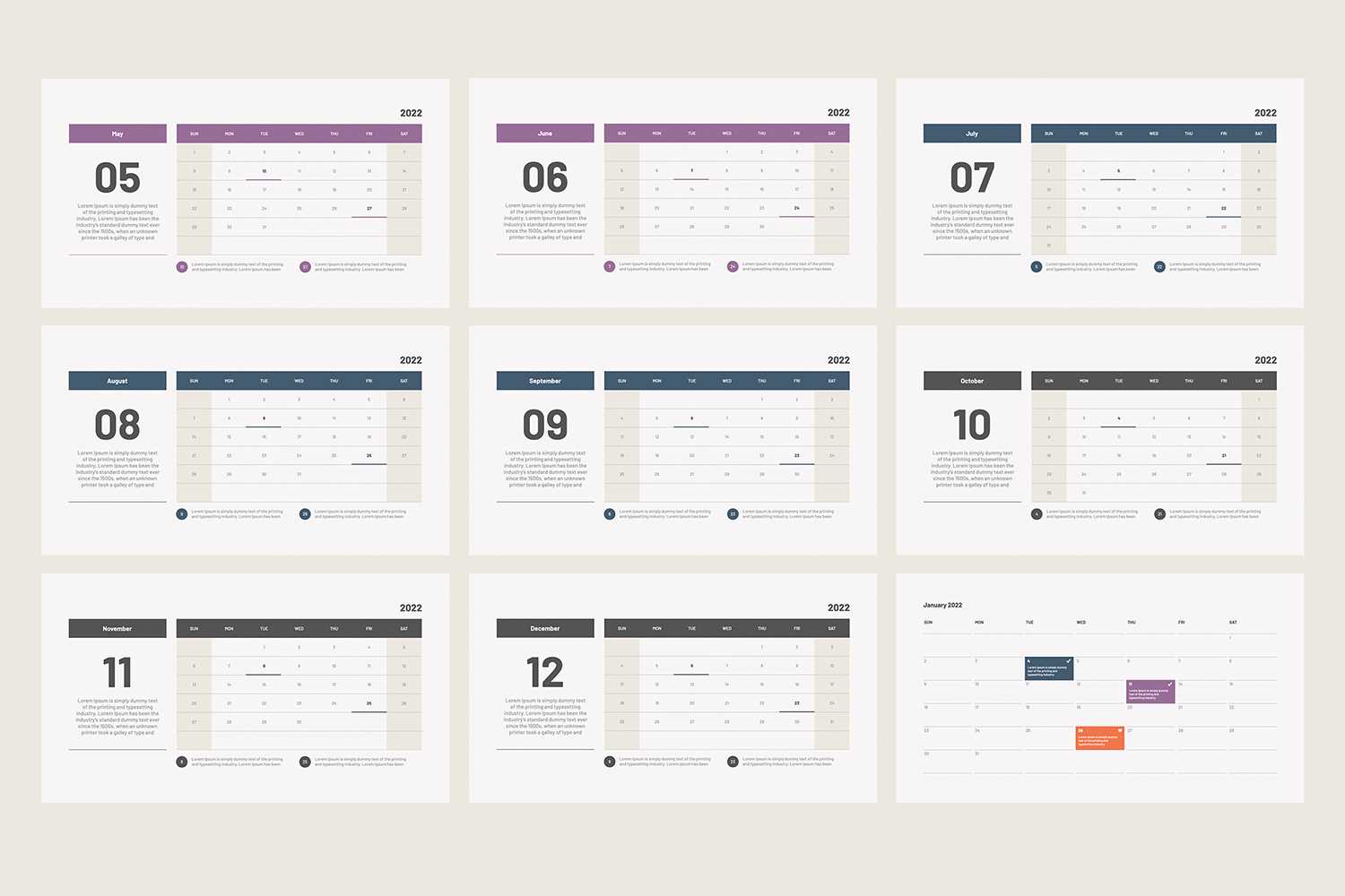 powerpoint yearly calendar template