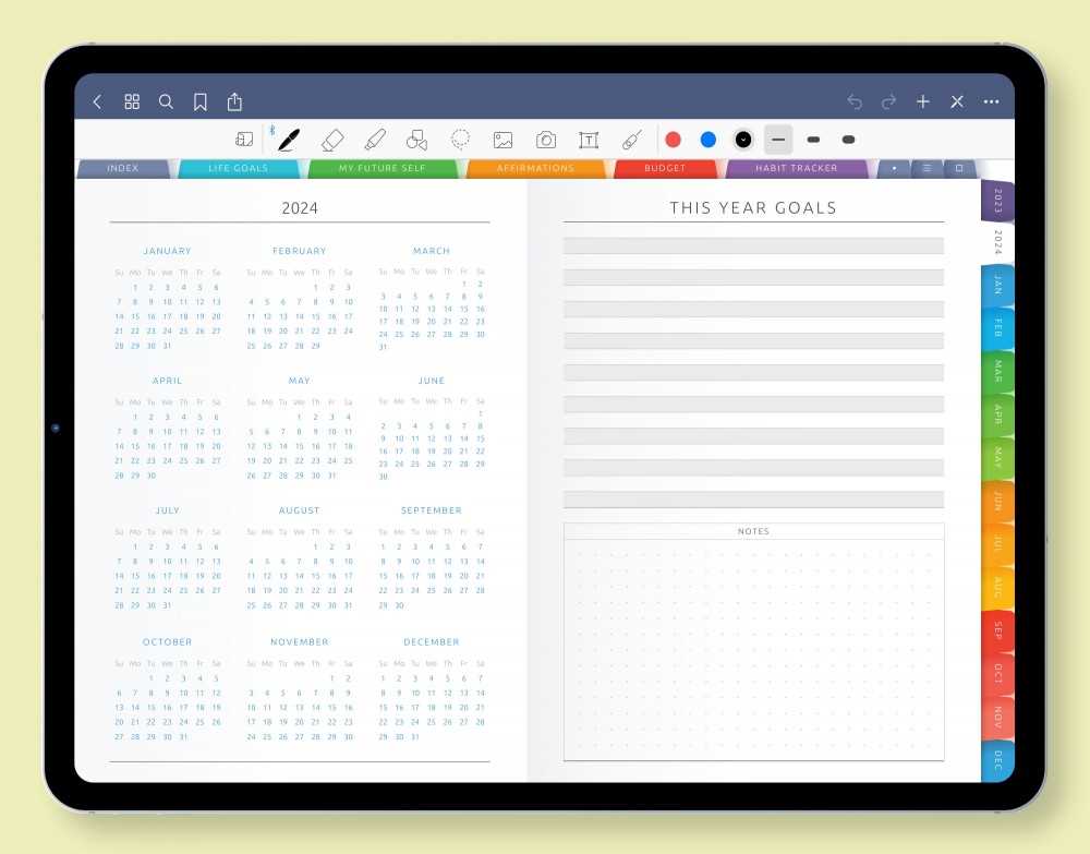 ipad calendar template free