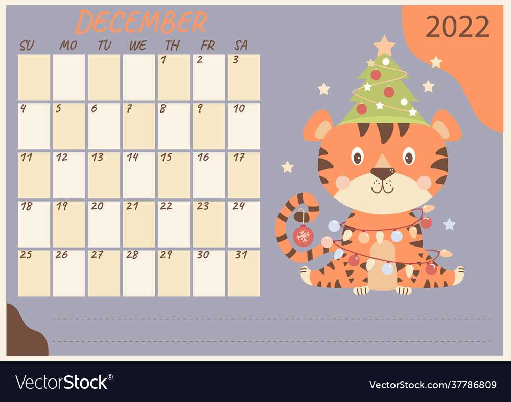 december calendar template free