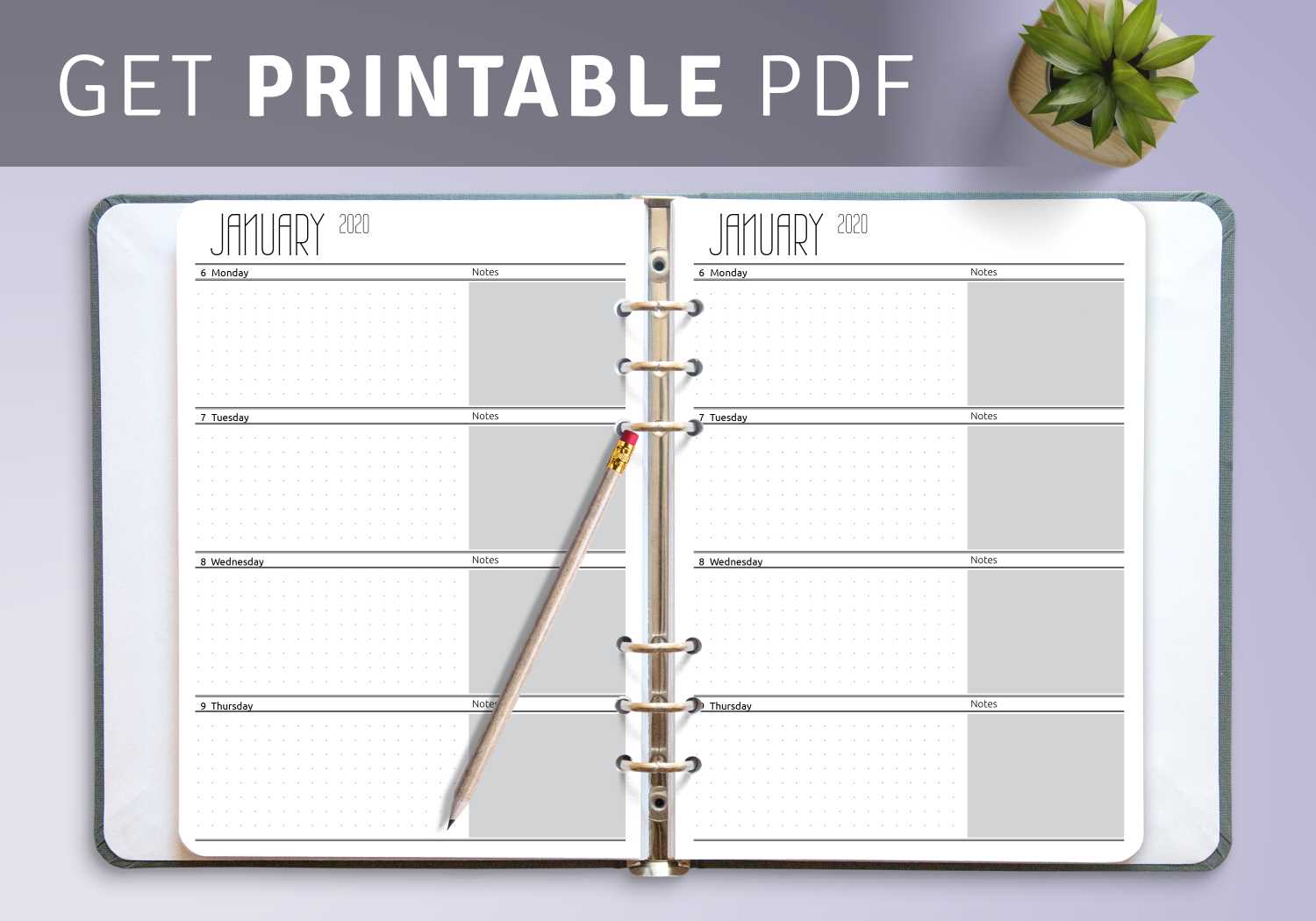 printable two week calendar template