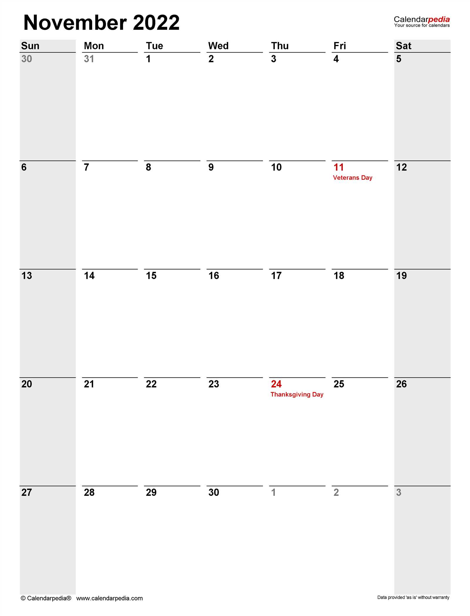 editable november calendar template