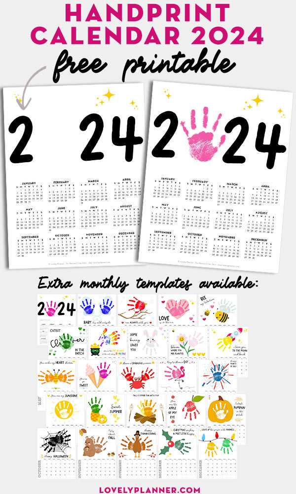 handprint calendar template