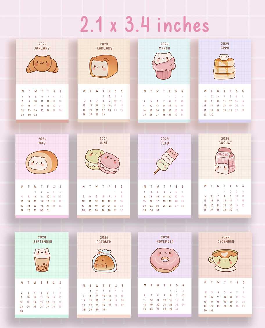 mini calendar template