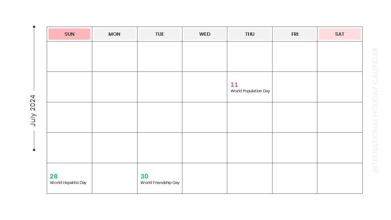 holiday calendar template