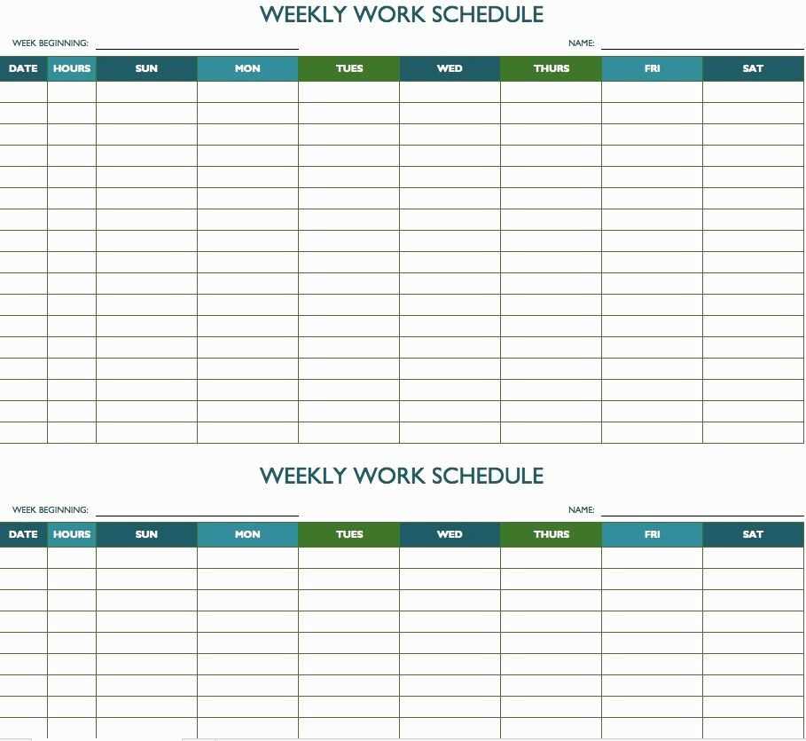 free bi weekly calendar template