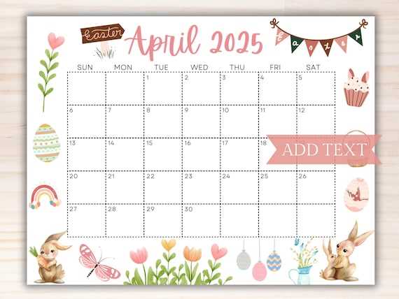 april calendar 2025 template