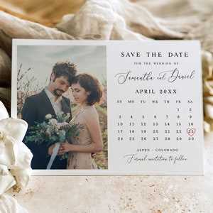 editable save the date calendar template