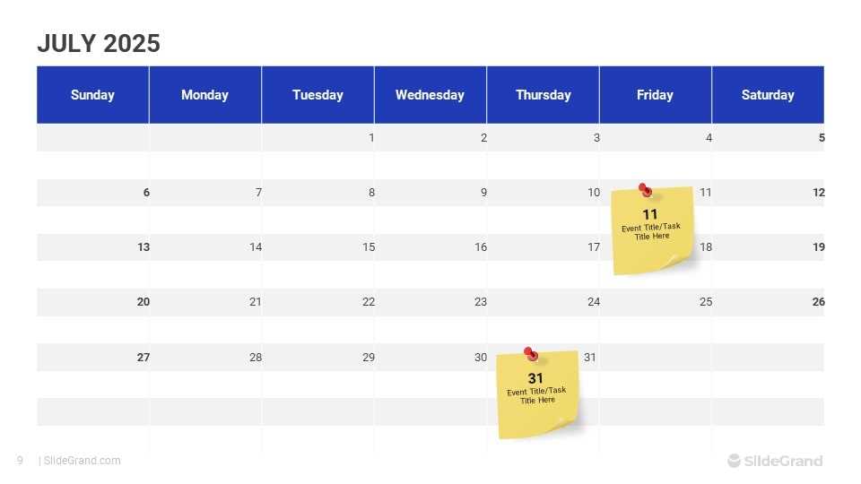 event calendar template 2025