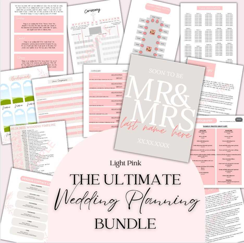 wedding planning calendar template