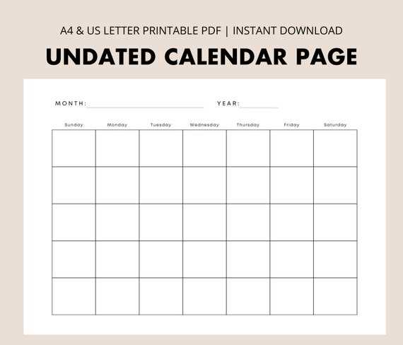 free monthly calendar templates