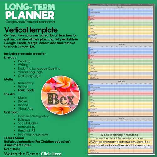 long term planning calendar template