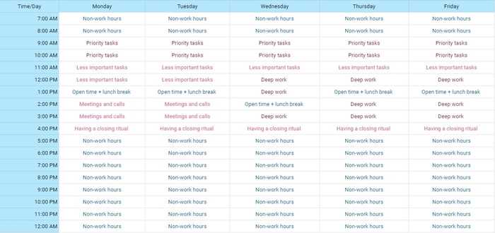 work from home calendar template