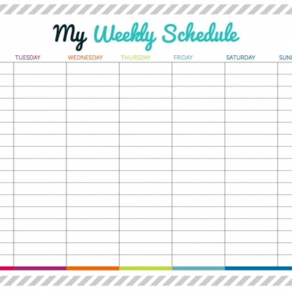 weekly calendar with time slots template