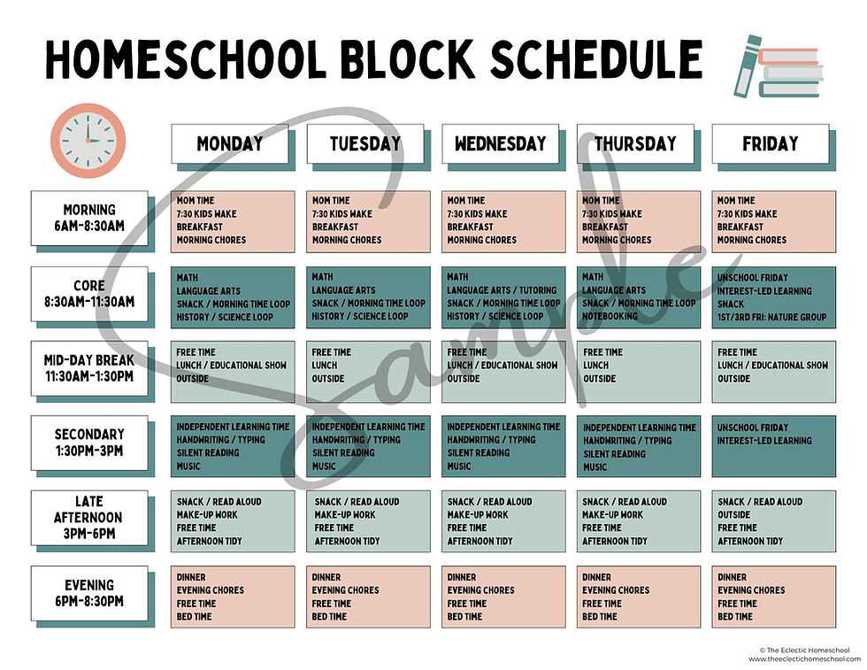 calendar block template