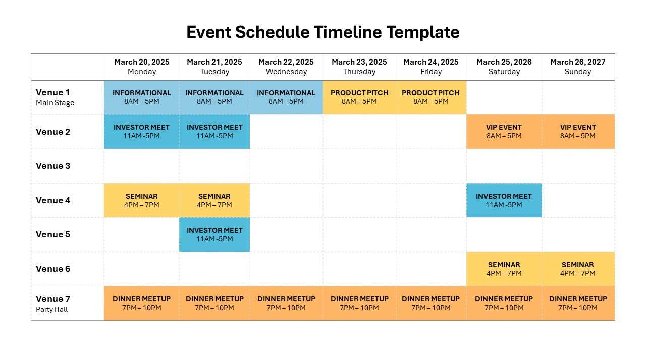 event calendar ppt template