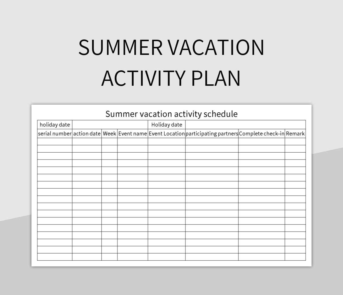 vacation schedule calendar template