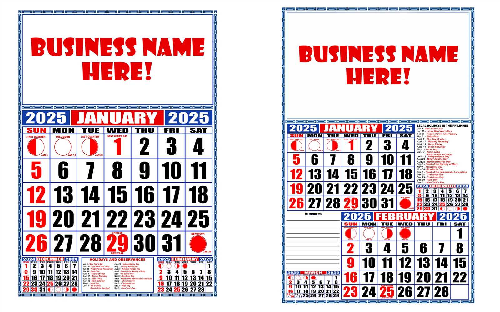 february 2025 calendar template